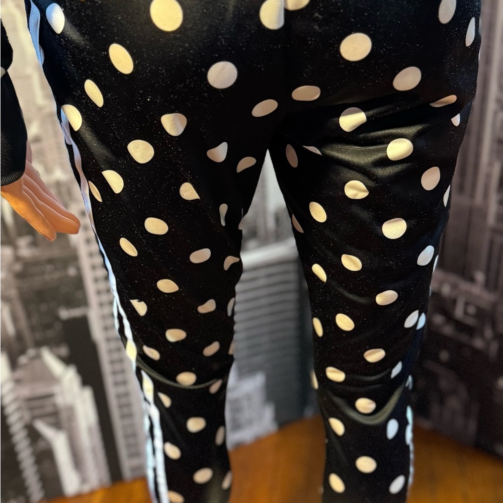 Adidas Originals Dots Firebird Black and White Polka Dot Track Pants